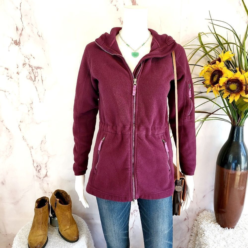 Lands End soft Polartec fleece anorak style jacket